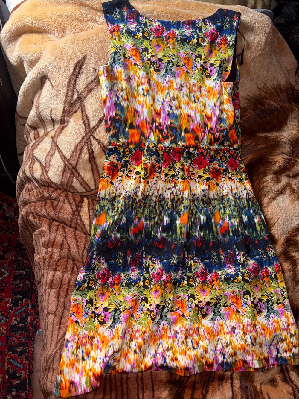 Cynthia Rowley Multicolor Watercolor Floral Fit & Flare Skater Dress size 6 - Picture 6 of 6